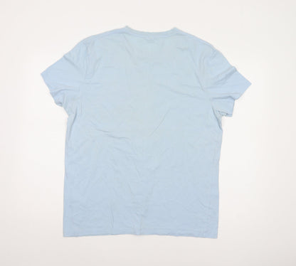 Jack Wills Men's Blue Crew Neck T-Shirt, Size L