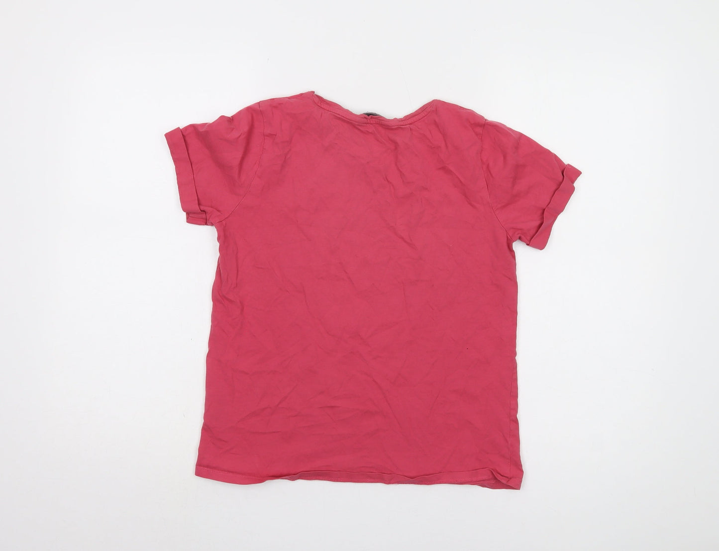 Womens UK Size 8 Crew Clothing Company Red Basic T-Shirt