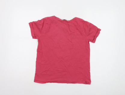 Womens UK Size 8 Crew Clothing Company Red Basic T-Shirt
