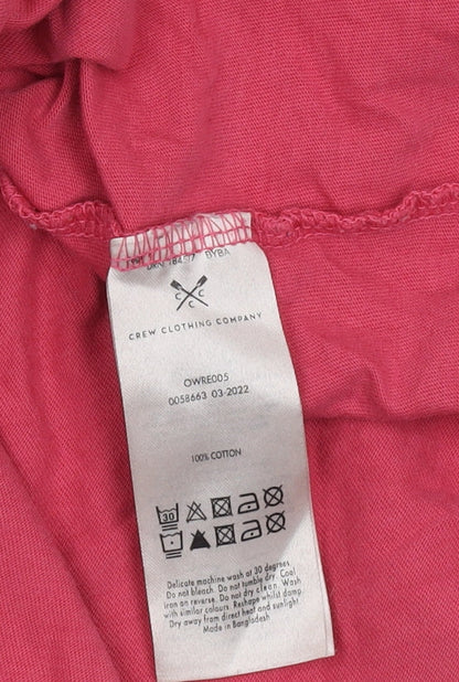 Womens UK Size 8 Crew Clothing Company Red Basic T-Shirt