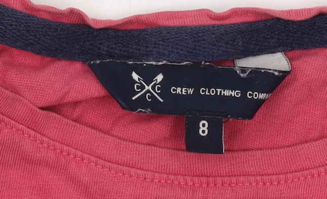 Womens UK Size 8 Crew Clothing Company Red Basic T-Shirt
