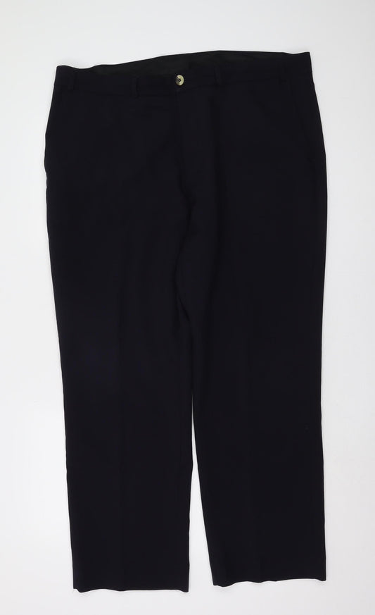 BHS Men's Black Polyester Dress Pants 40S