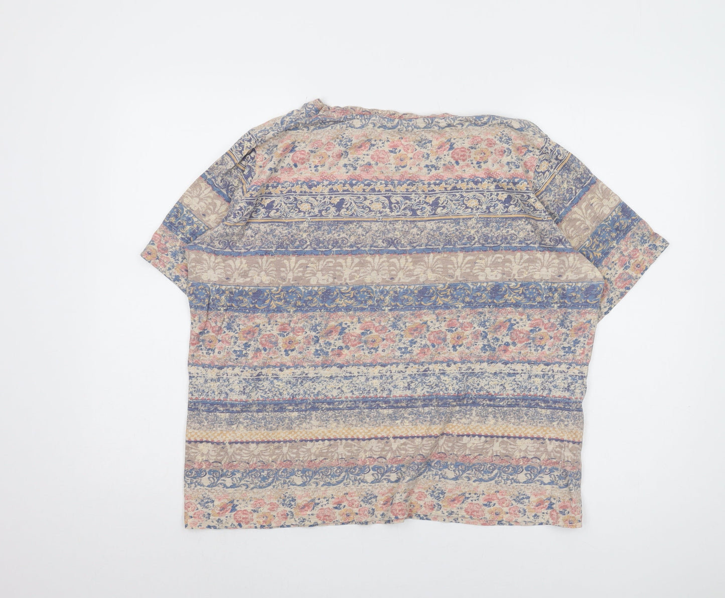 Womens UK Size XL ISLE Collection Multicoloured Basic T-Shirt