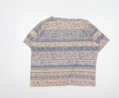 Womens UK Size XL ISLE Collection Multicoloured Basic T-Shirt