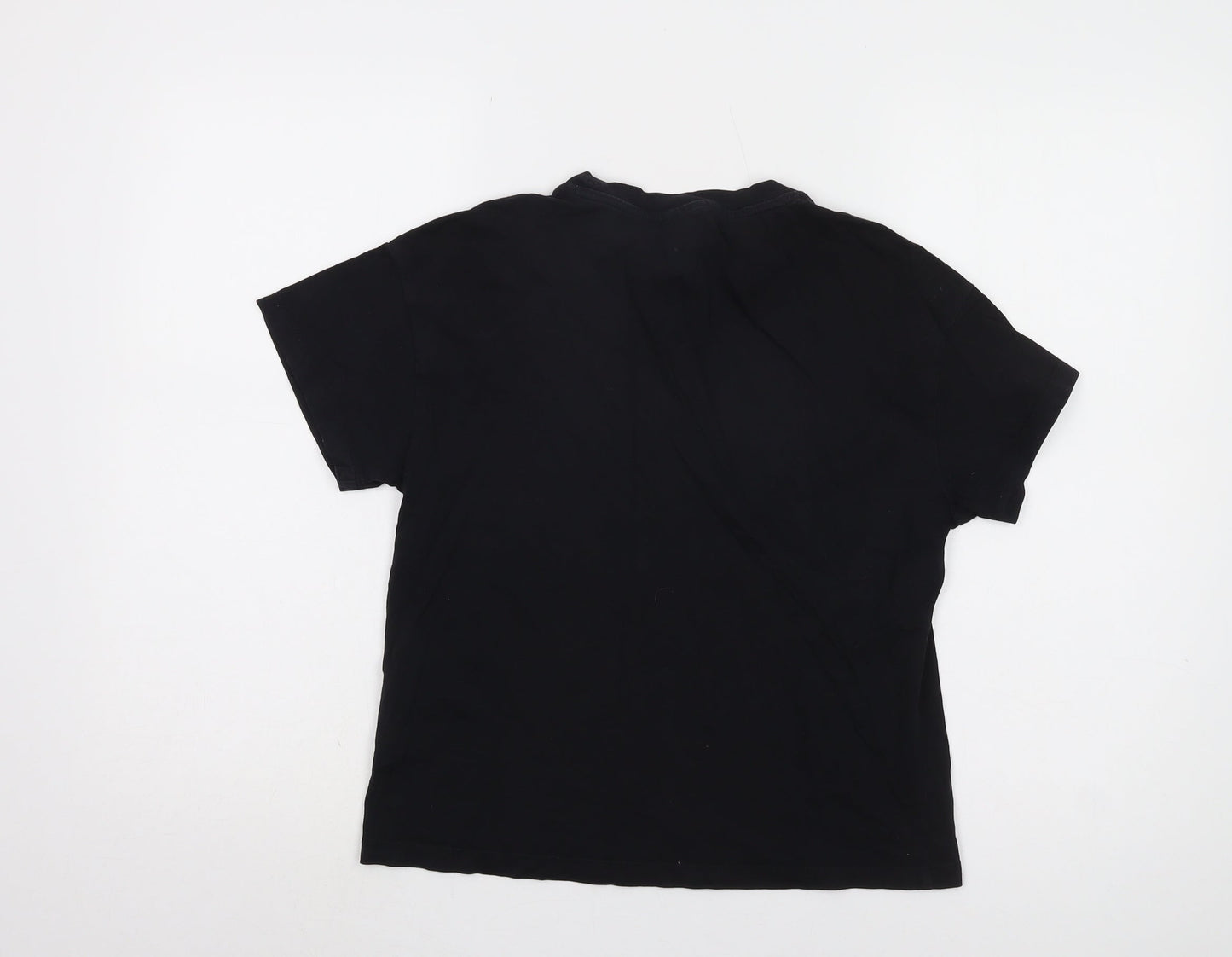 Champion Women's Black T-Shirt Size S Casual Crew Neck