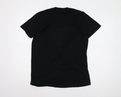 Nasty Gal Women's Black Medium Embroidered T-Shirt