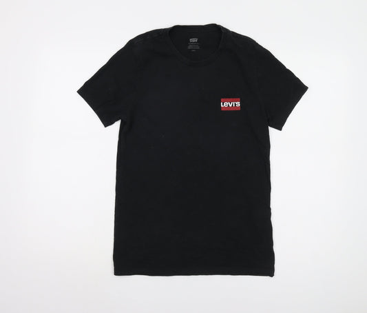 Levi's Men's Black Crew Neck Logo T-Shirt Size S