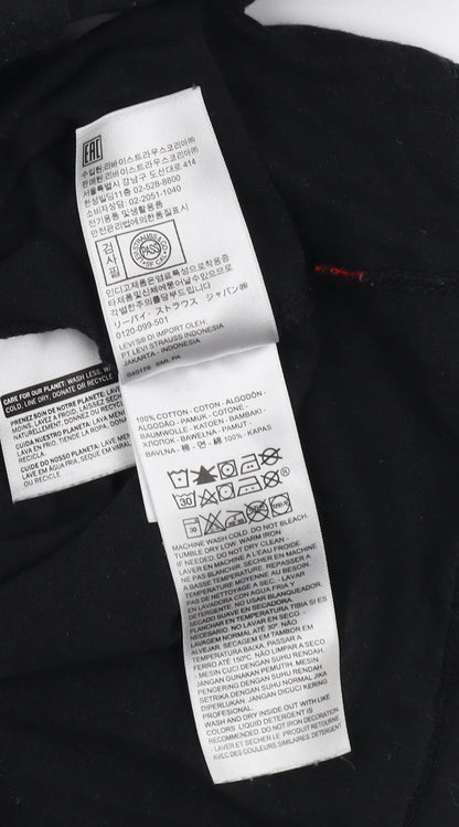 Levi's Men's Black Crew Neck Logo T-Shirt Size S