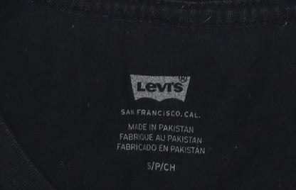 Levi's Men's Black Crew Neck Logo T-Shirt Size S