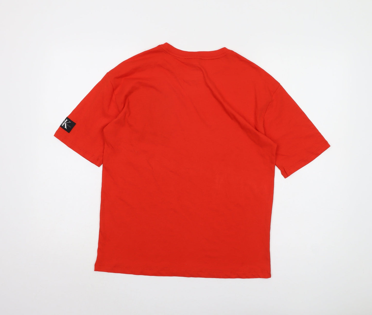 Calvin Klein Boys Red T-Shirt M with Logo Accent