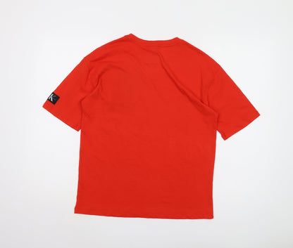 Calvin Klein Boys Red T-Shirt M with Logo Accent