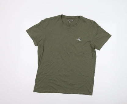 Mens UK Size L JACK & JONES Green  T-Shirt