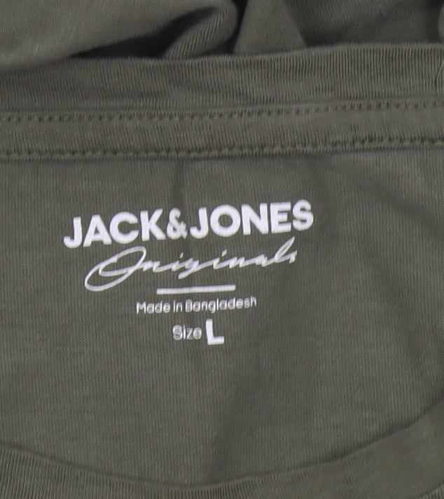 Mens UK Size L JACK & JONES Green  T-Shirt