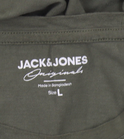 Mens UK Size L JACK & JONES Green  T-Shirt
