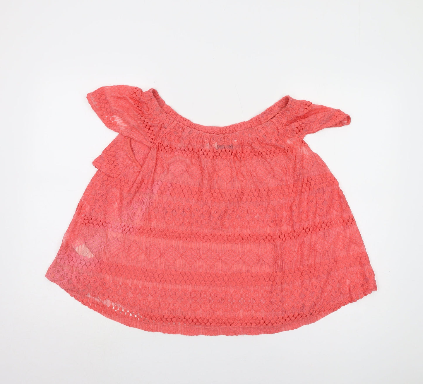 Womens UK Size 12 NEXT Pink Basic Blouse