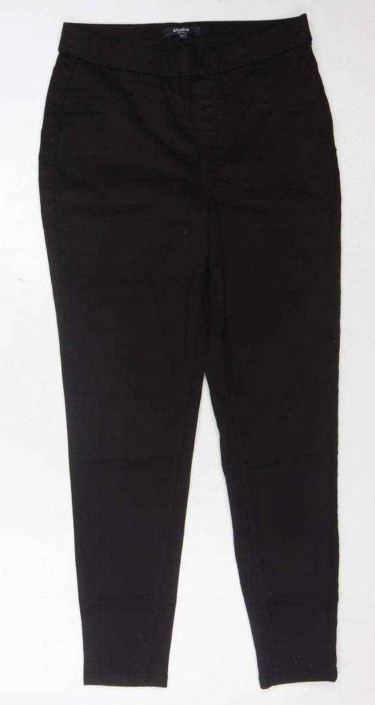 Womens UK Size 12 Studio Slim Fit Skinny Black Jeans