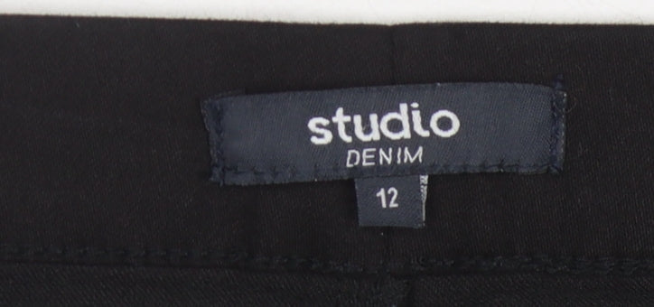 Womens UK Size 12 Studio Slim Fit Skinny Black Jeans
