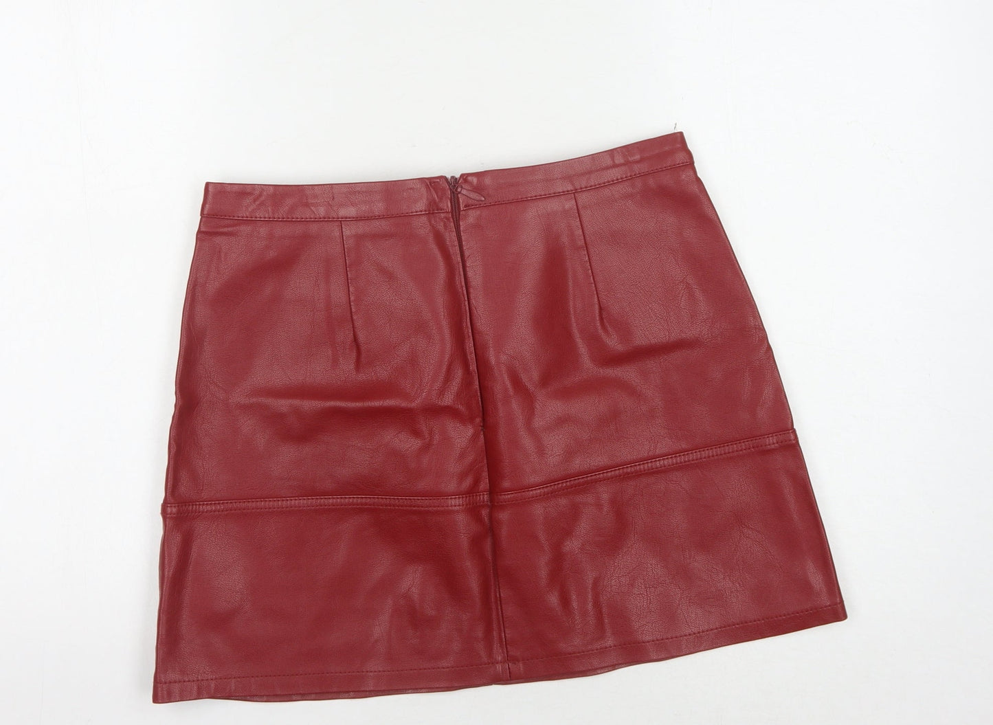 New Look Women's Red Short Pencil Skirt, Size 12