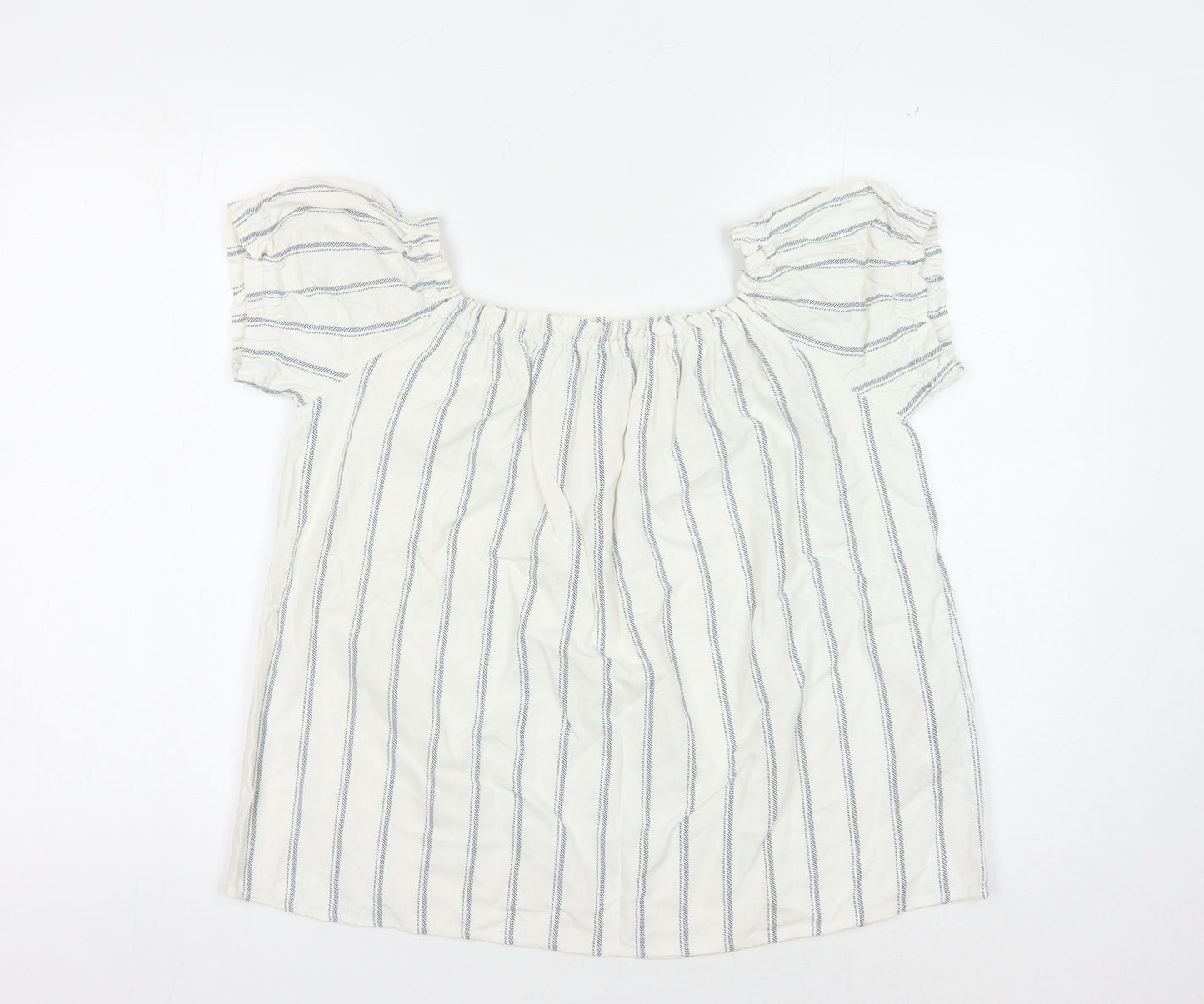 Womens UK Size L VERO MODA White Tunic Blouse