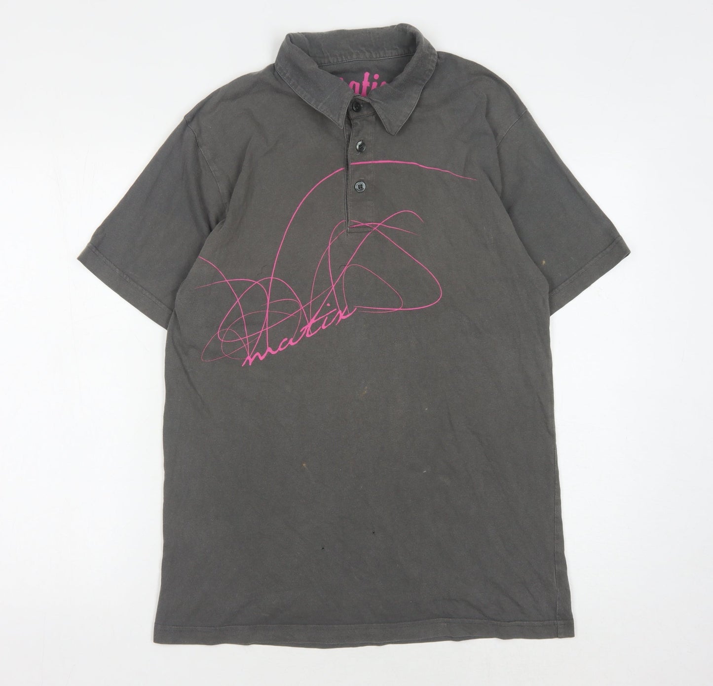 Matix Unisex Grey Cotton Polo Shirt | L | Casual Classic