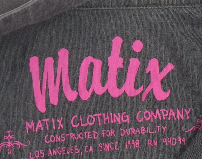 Matix Unisex Grey Cotton Polo Shirt | L | Casual Classic