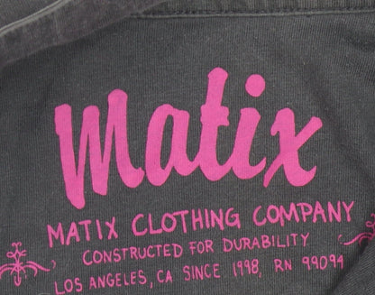 Matix Unisex Grey Cotton Polo Shirt | L | Casual Classic