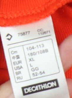 Decathlon Unisex Orange Long Sleeve Activewear Top