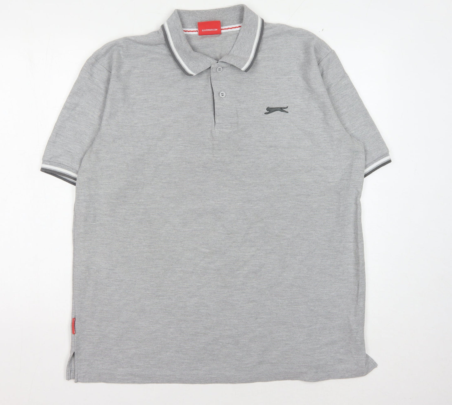 Slazenger Men's Grey XL Polo Shirt, Stylish & Comfortable