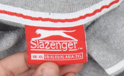 Slazenger Men's Grey XL Polo Shirt, Stylish & Comfortable