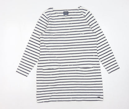 Joules Women's Striped Long Sleeve Cotton Shift Dress