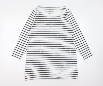 Joules Women's Striped Long Sleeve Cotton Shift Dress