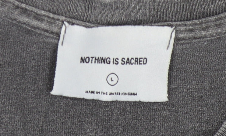 Nothing Is Sacred Men's Grey Crew Neck T-Shirt L