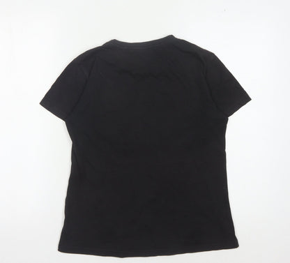 Womens UK Size S adidas Black Basic T-Shirt