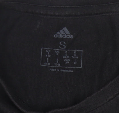 Womens UK Size S adidas Black Basic T-Shirt