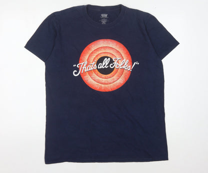 Primark Unisex Blue Graphic T-Shirt, Size L