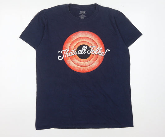 Primark Unisex Blue Graphic T-Shirt, Size L