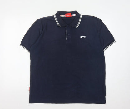 Slazenger Men's Blue Polo Shirt XL Short Sleeve