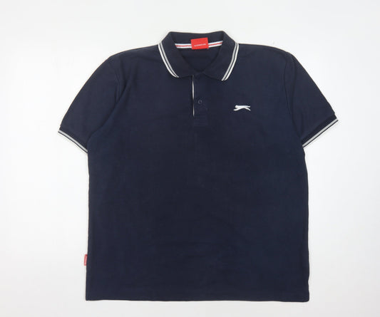 Slazenger Men's Blue Polo Shirt XL Short Sleeve