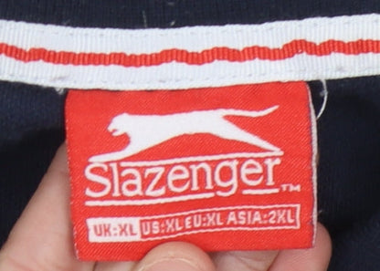 Slazenger Men's Blue Polo Shirt XL Short Sleeve