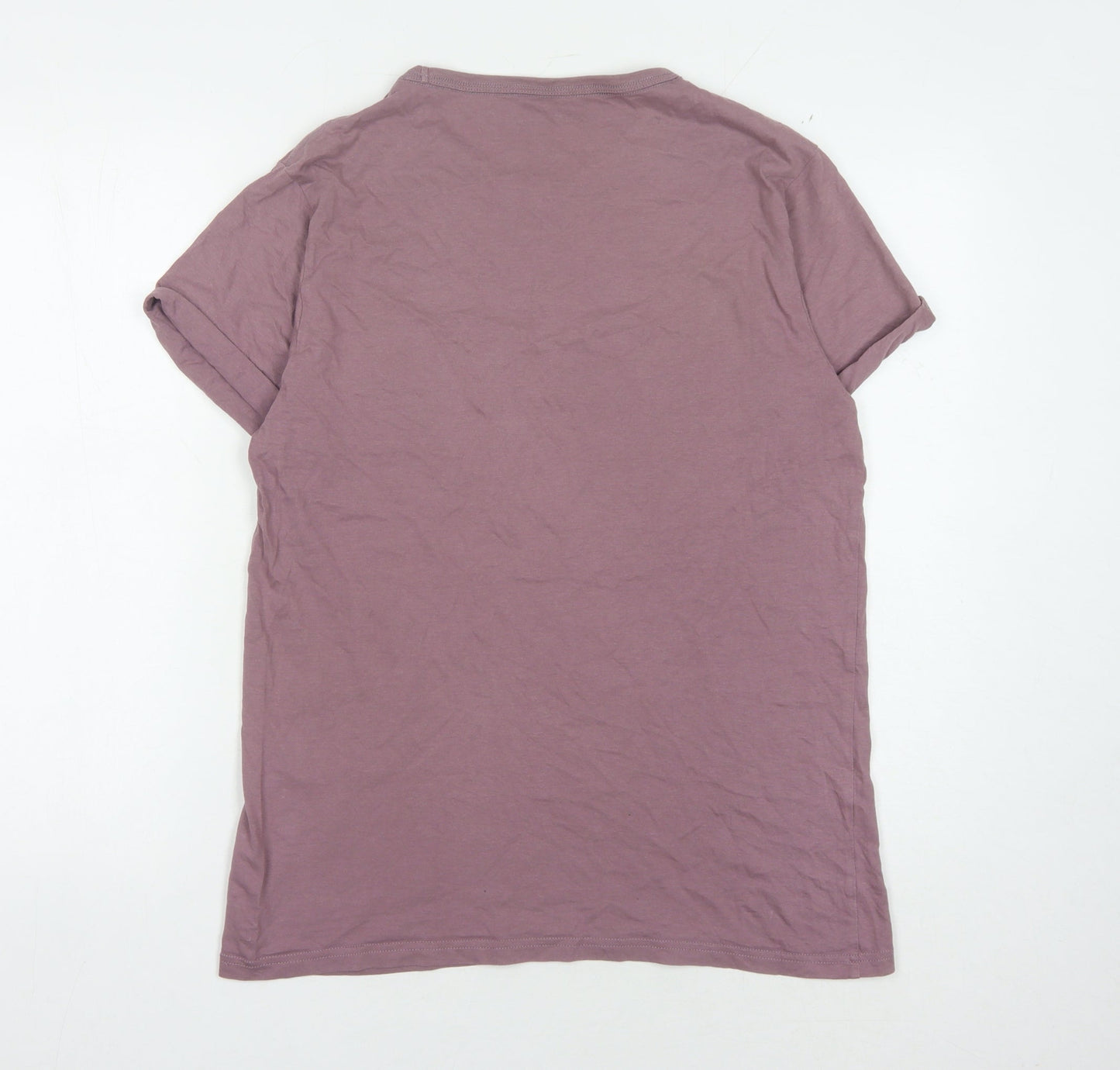 River Island Men's Purple Crew Neck T-Shirt M