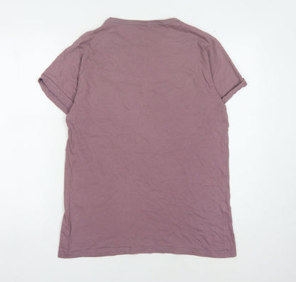 River Island Men's Purple Crew Neck T-Shirt M