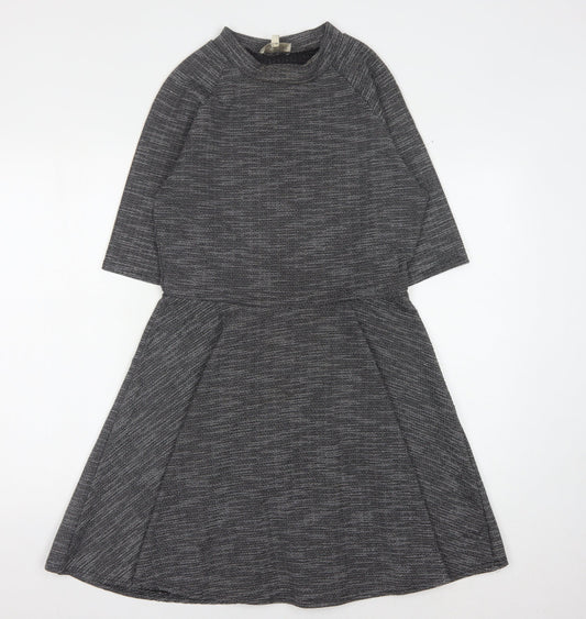 Apricot Women's Grey Striped Dress Size 12