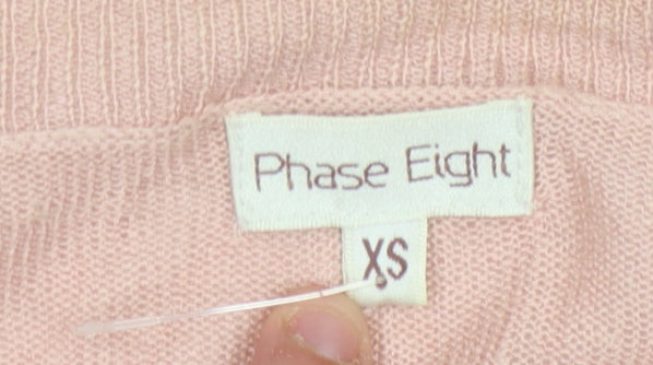 Womens UK Size XS Phase Eight Pink Cardigan Jumper