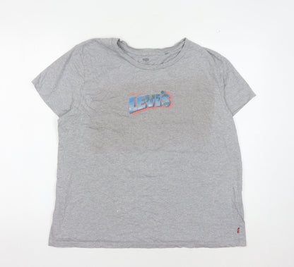 Levi's Men's Grey 2XL Cotton T-Shirt, Logo Print