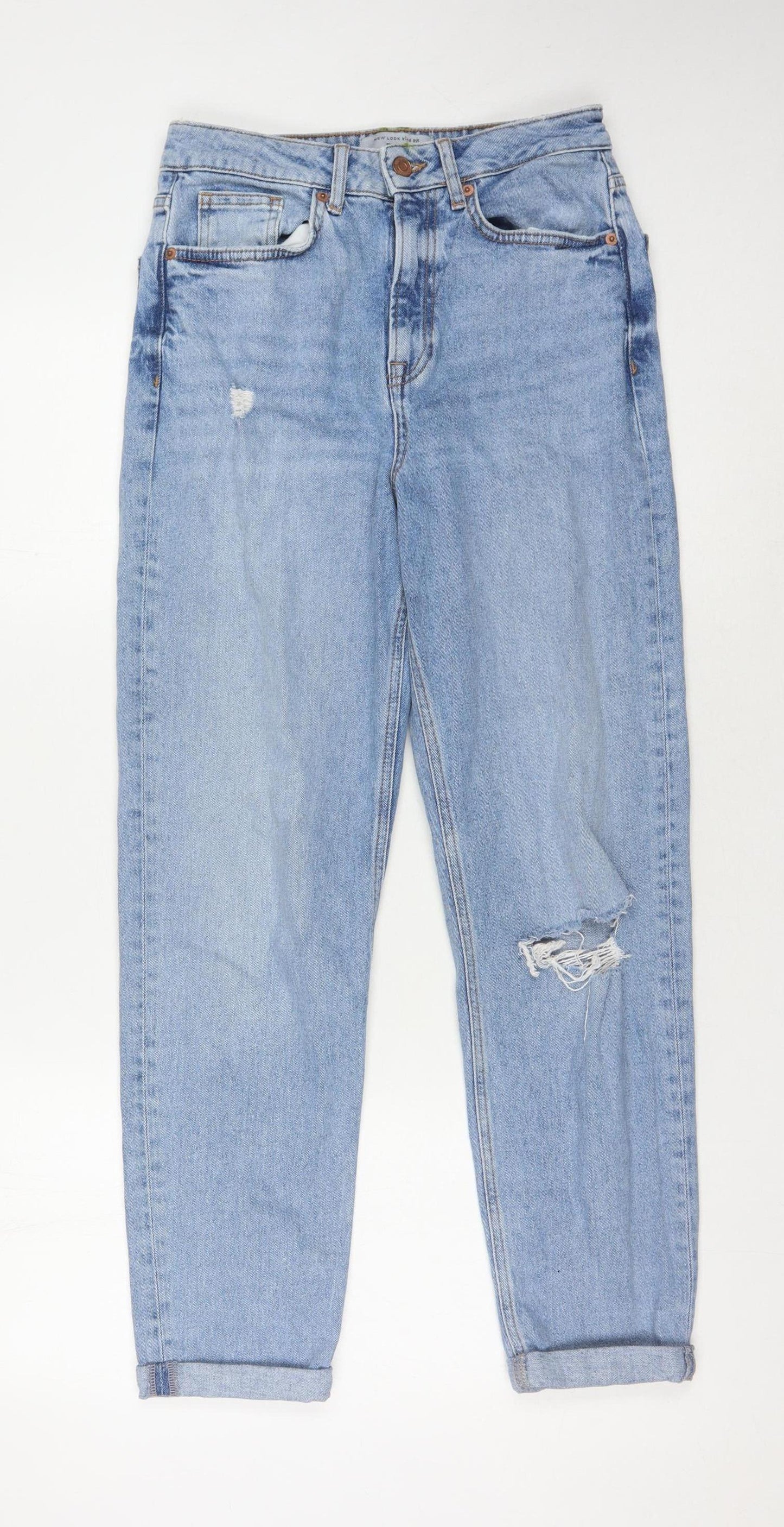 Girls 915 Light Blue Relaxed Jeans, Age 14, Rip Detail