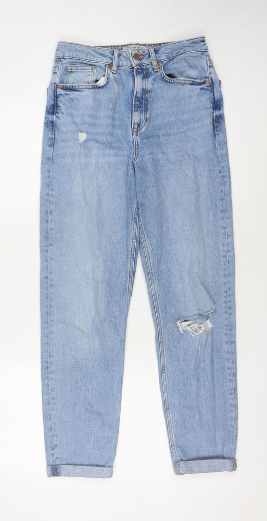 Girls 915 Light Blue Relaxed Jeans, Age 14, Rip Detail