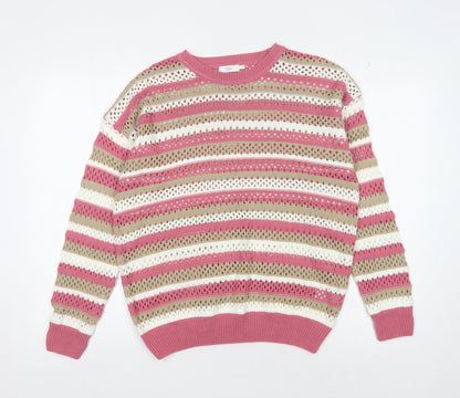 Cotton Traders Women's Multicoloured Knit Jumper Size 10