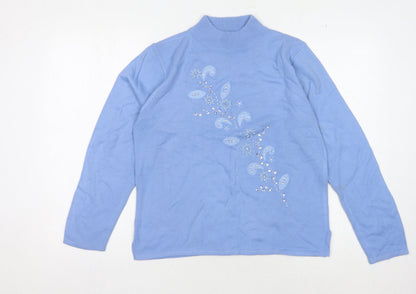 Womens UK Size L Ann Marie Blue Pullover Jumper