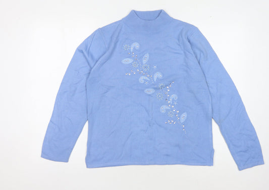 Womens UK Size L Ann Marie Blue Pullover Jumper