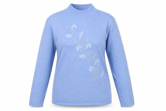 Womens UK Size L Ann Marie Blue Pullover Jumper
